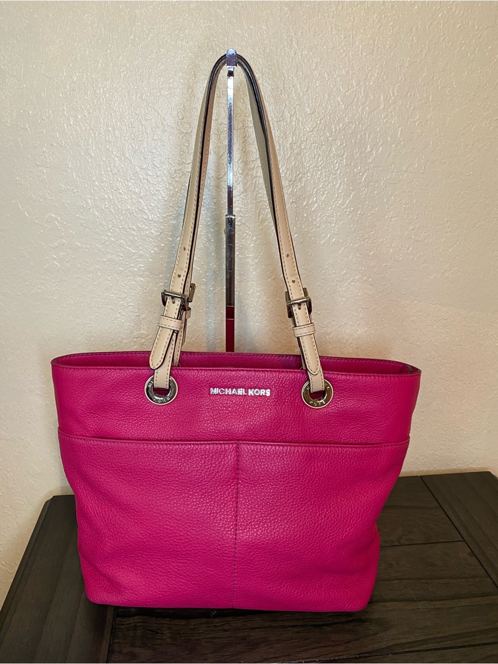 Michael Kors Pink Pebbled leather tote
